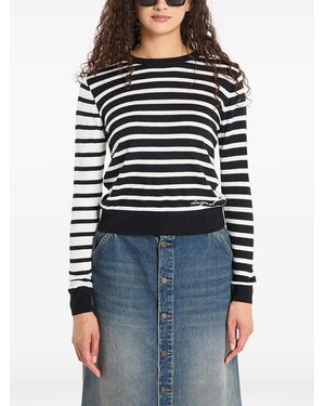 Desigual Stripe-Pattern Jumper - Black