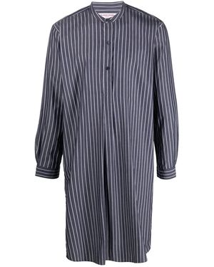 Orlebar Brown Striped Cotton Nightgown - Blue