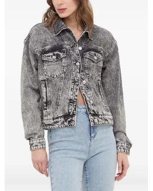 Guess Ausgeblichene Jeansjacke - Grau