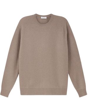 Bramani Cashmere Pull En Cachemire À Design Côtelé - Natural