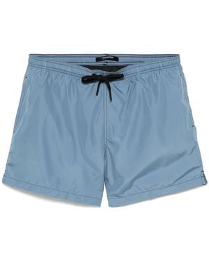 Tagliatore Patch-Pocket Swim Shorts - Blue