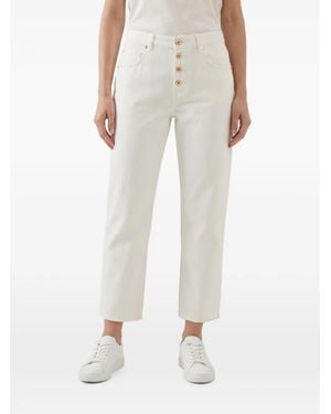 Brunello Cucinelli Straight-Leg Cropped Pants - Natural
