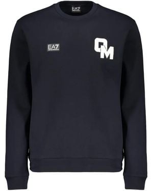 EA7 Logo-Print Sweatshirt - Blue