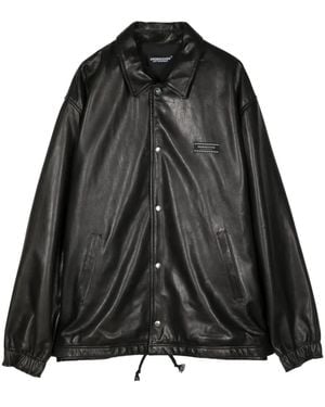 Undercover Men Leather Blouson - Black
