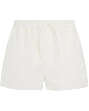 DSquared² Pull-On Linen Shorts - White