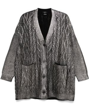 Avant Toi Laminated Cardigan - Black