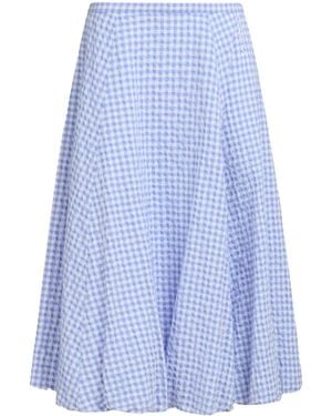 Marni Check-Print Midi Skirt - Blue