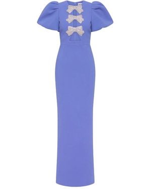 【REBECCA VALLANCE】Layana puff-sleeve embellish midi dress Layana Midi Dress Ivory – Rebecca Vallance