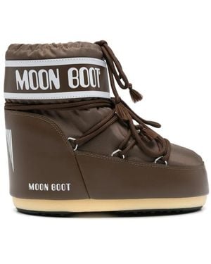 Moon Boot Schnürstiefel Mit Logo-Print - Braun
