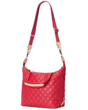 MZ Wallace Small Sutton Deluxe Quilted Tote Bag - Red