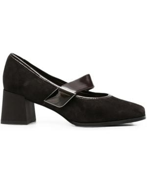 Linda Baumann Wildlederpumps Mit Blockabsatz - Schwarz