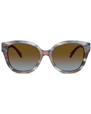 COACH Marble-Effect Sunglasses - Blue