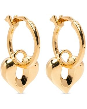 Missoma Molten Heart-Charm Earrings - Metallic