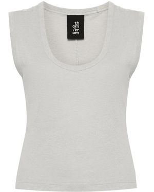 Thom Krom Riibed Mélange Top - White