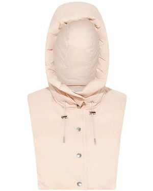 Yves Salomon Pechera Con Capucha Acolchada Y Cordones - Blanco