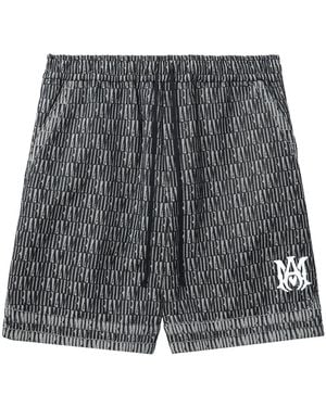 Amiri Washed Jacquard Bb Shorts - Grey