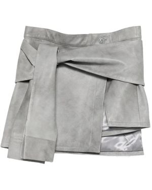 Manokhi Alya Tie-Waist Mini Skirt - Grey