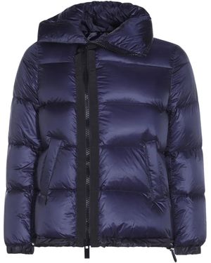 Sacai Asymmetric-Zip Padded Jacket - Blue
