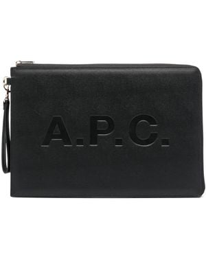A.P.C. クラッチバッグ - ブラック