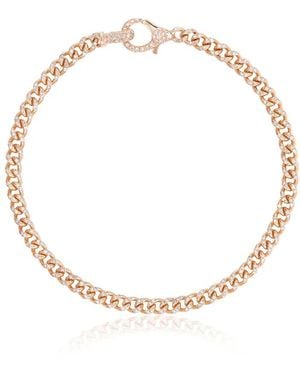 SHAY 18K Rose 6.5 Inch Baby Pavé Diamond Bracelet - White