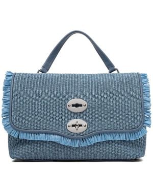 Zanellato Fringed Woven Clutch Bag - Blue