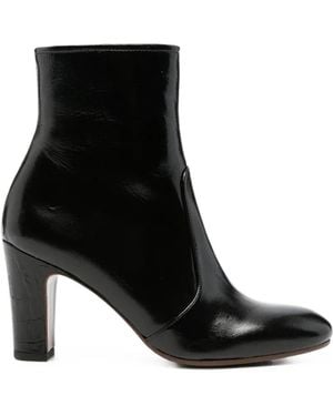 Chie Mihara Manel Croc-Effect Leather Ankle Boots - Black