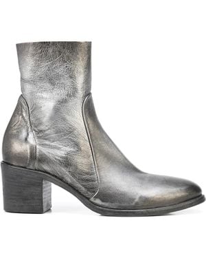 Madison Maison Metallic-Effect Ankle Boots - Grey