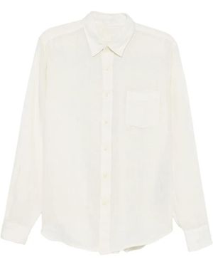 120% Lino Chest-Pocket Shirt - White