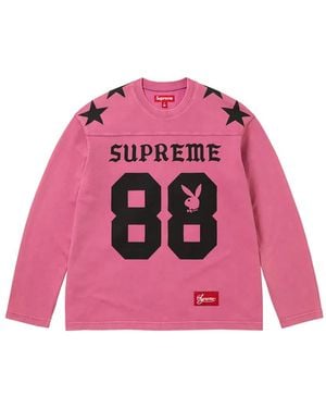 Supreme X Playboy Felpa Football - Rosa