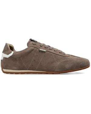 AllSaints Suede Panelled Trainers - Brown