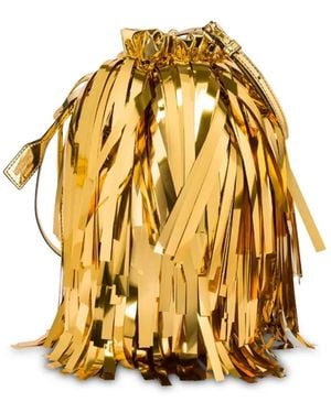 Moschino Fringed Bucket Bag - Metallic