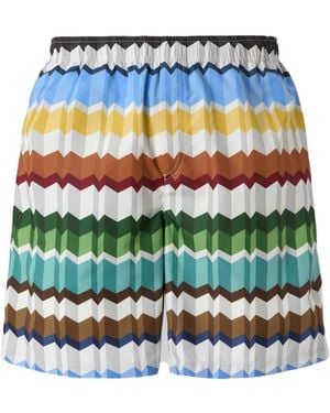 Missoni Bañador Con Estampado En Zigzag - Azul