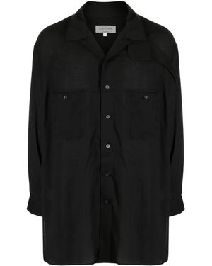 Yohji Yamamoto ノッチドカラー シャツ - ブラック