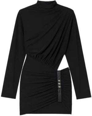 Amazuìn Gerafftes Minikleid Mit Cut-Out - Schwarz