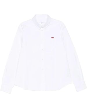 Maison Kitsuné Profile Fox Cotton Shirt - White
