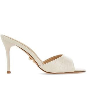 Twentyfourhaitch Brandinchi Crocodile-Effect Mules - White