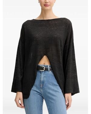 Benetton Jersey De Manga Ancha - Negro