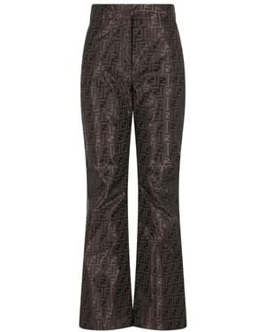 Fendi Ff-Motif Ski Trousers - Grey