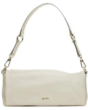 Poche Paris Torba Leather Tote Bag - Natural