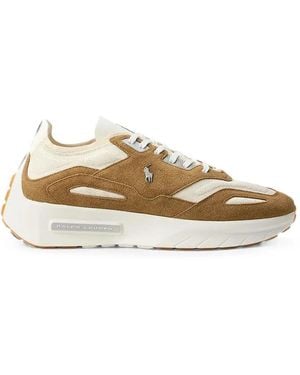 Polo Ralph Lauren Boerum Suede-Panelled Trainers - Natural