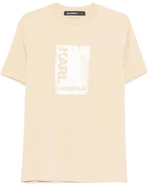 Karl Lagerfeld Logo-Print T-Shirt - Natural