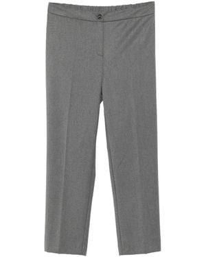 Marina Rinaldi Pantalon De Tailleur À Taille Élastique - Gray