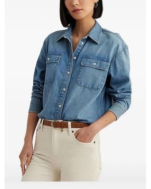 Ralph Lauren Button-Down Denim Shirt - Blue