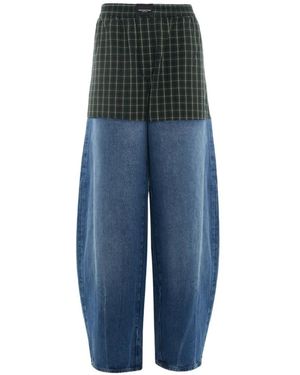 Alexander Wang Jeans A Quadri - Blu
