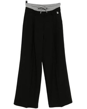 KARL LAGERFELD Pantalon Ikon À Taille Double - Black