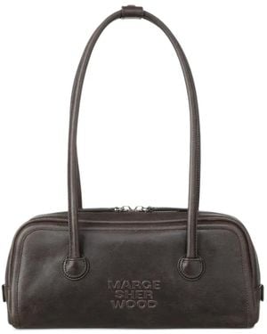 Marge Sherwood Small Boston Logo-Debossed Tote Bag - Black