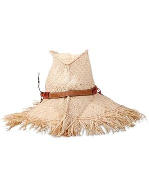 CUBA LAB Cappello Con Frange - Bianco
