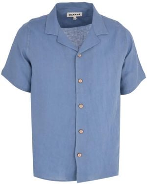 Marané El Gringo Camp Collar Shirt - Blue
