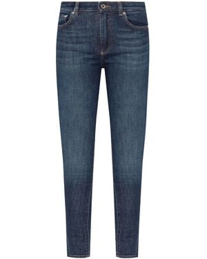 Dolce & Gabbana Logo-Plaque Skinny Jeans - Blue