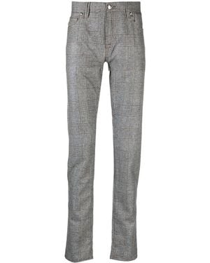 Sartoria Tramarossa Checked Straight-Leg Trousers - Grey